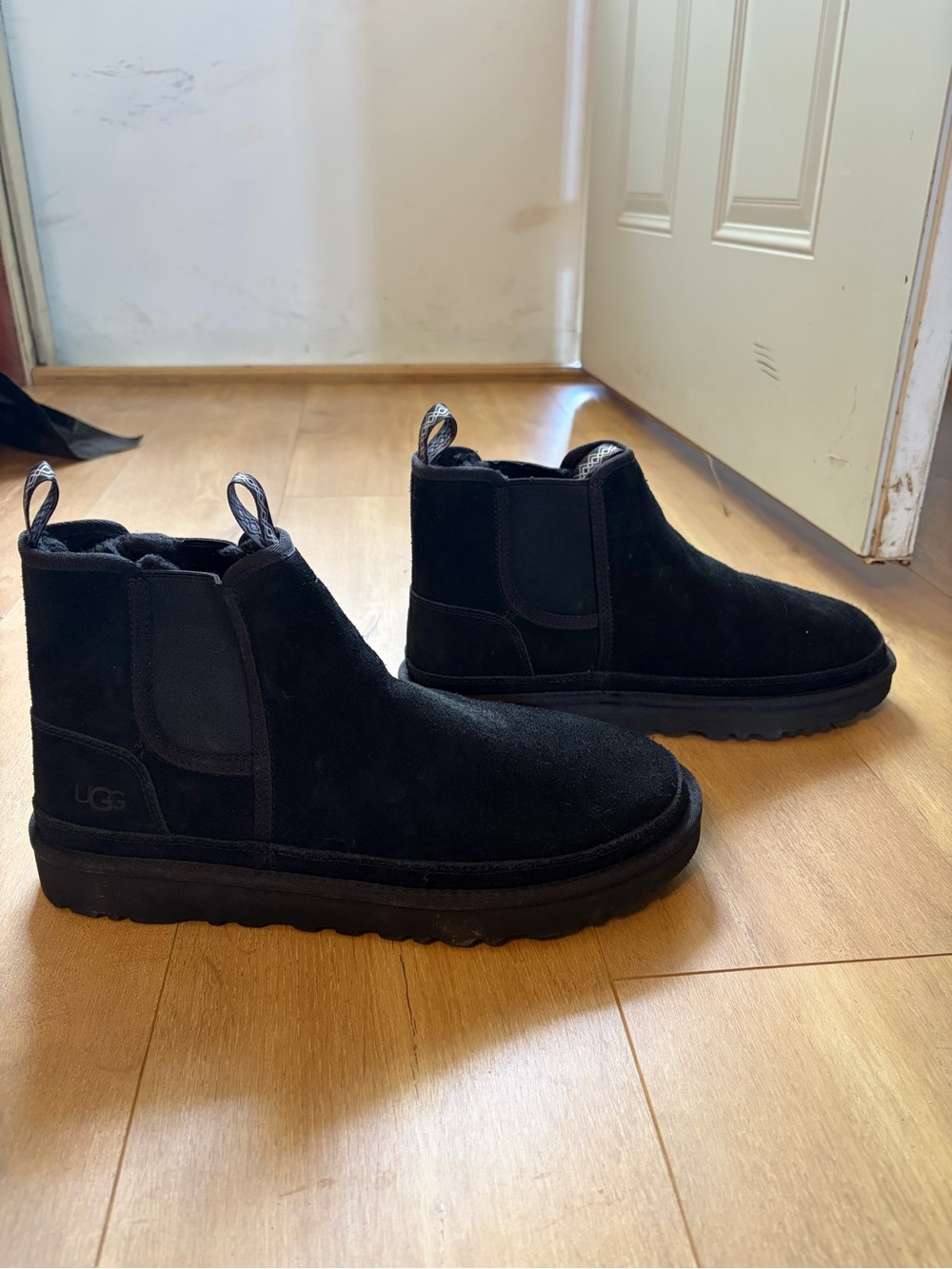 UGG Black Suede Chelsea Booties